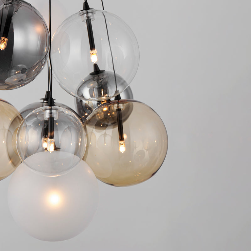 ET2 E25087-148BK Burst 9 Light LED Pendant Mixed | Black