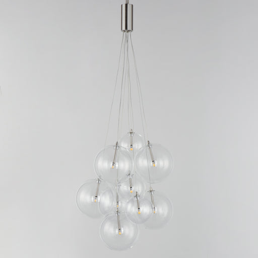 ET2 E25087-18SN Burst 9 Light LED Pendant Clear | Satin Nickel