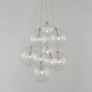 ET2 E25087-18SN Burst 9 Light LED Pendant Clear | Satin Nickel