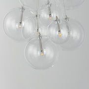 ET2 E25087-18SN Burst 9 Light LED Pendant Clear | Satin Nickel