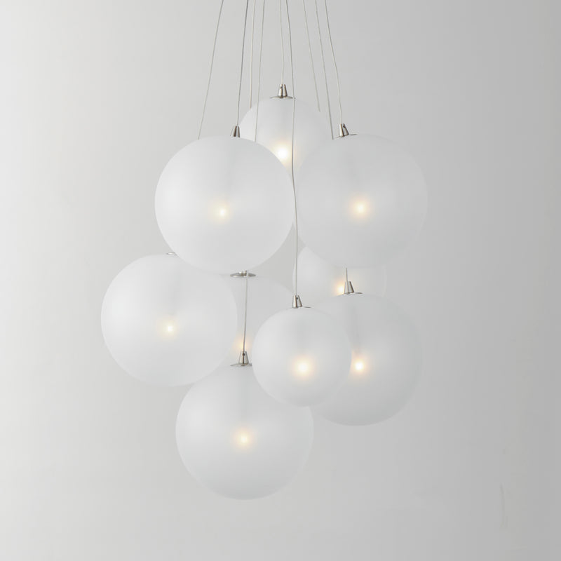 ET2 E25087-54SN Burst 9 Light LED Pendant Frost | Satin Nickel