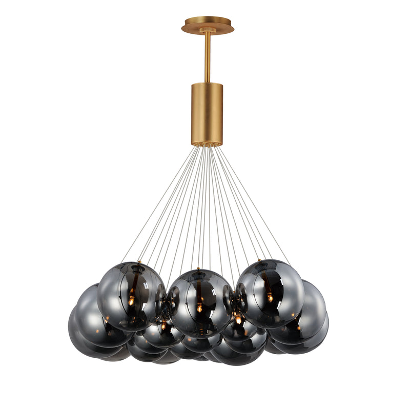 ET2 E25088-142GLD Burst 20 Light LED Pendant Smoke | Gold