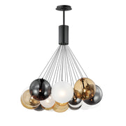 ET2 E25088-148BK Burst 20 Light LED Pendant Mixed | Black