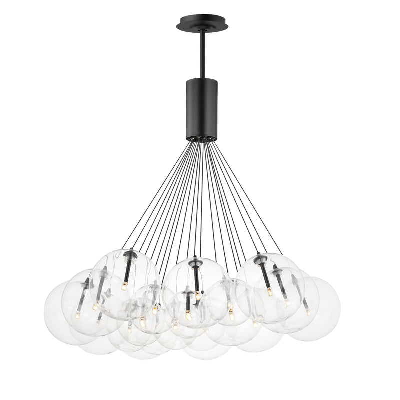 ET2 E25088-18BK Burst 20 Light LED Pendant Clear | Black