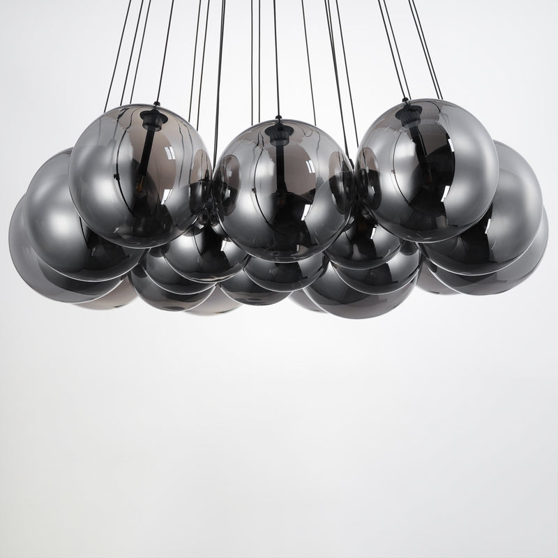 ET2 E25088-142BK Burst 20 Light LED Pendant Smoke | Black