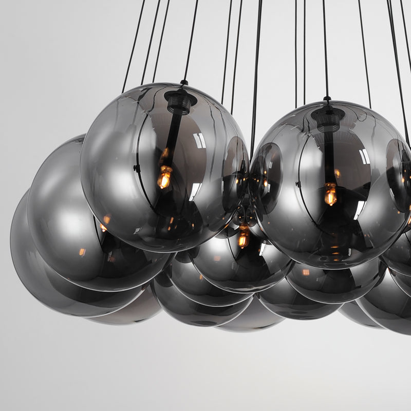 ET2 E25088-142BK Burst 20 Light LED Pendant Smoke | Black