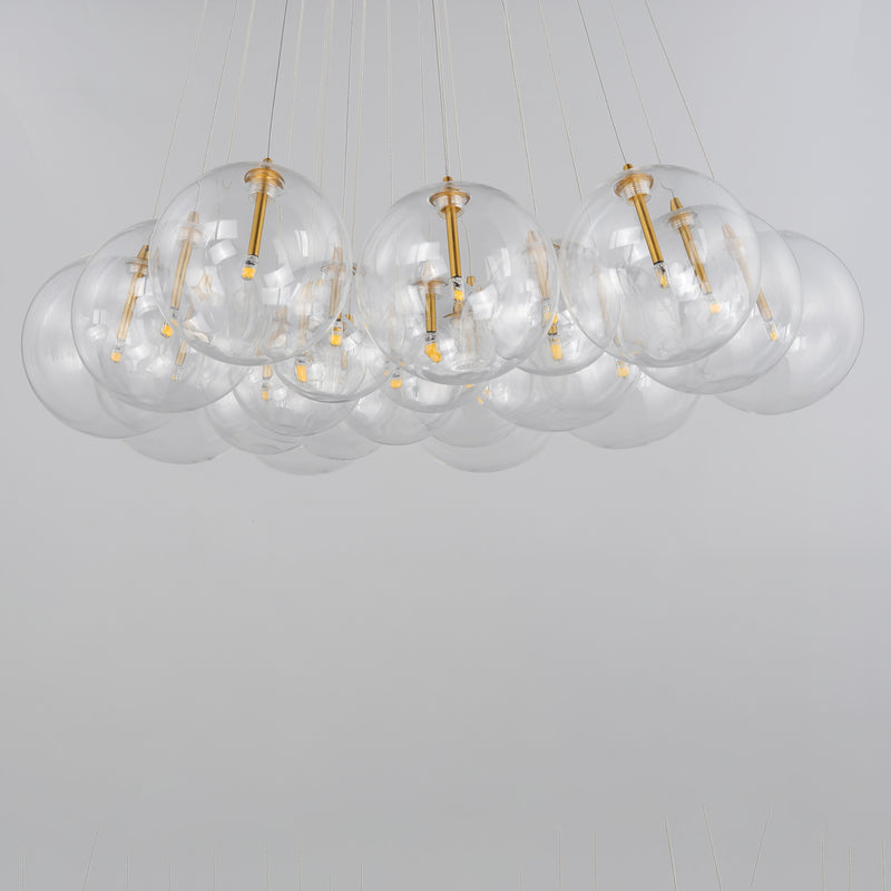 ET2 E25088-18GLD Burst 20 Light LED Pendant Clear | Gold
