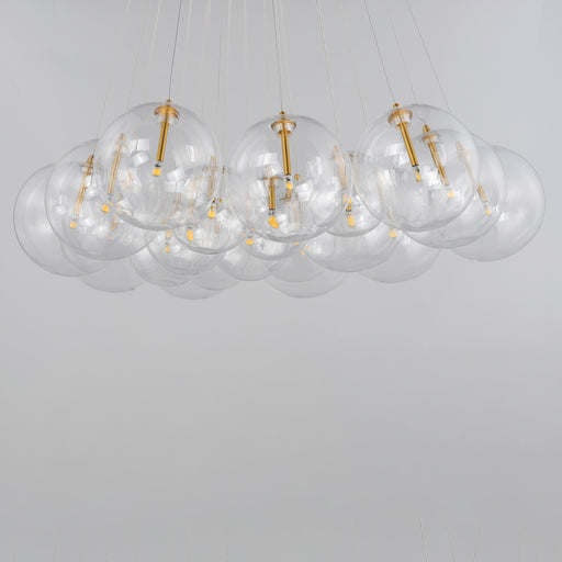 ET2 E25088-18GLD Burst 20 Light LED Pendant Clear | Gold