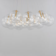 ET2 E25088-18GLD Burst 20 Light LED Pendant Clear | Gold