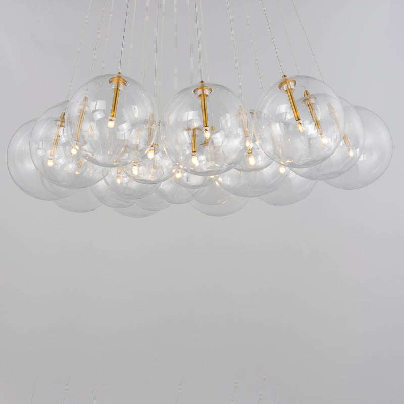 ET2 E25088-18GLD Burst 20 Light LED Pendant Clear | Gold