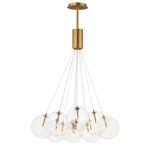 ET2 E25089-18GLD Burst 12 Light LED Pendant Clear | Gold
