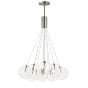 ET2 E25089-18SN Burst 12 Light LED Pendant Clear | Satin Nickel