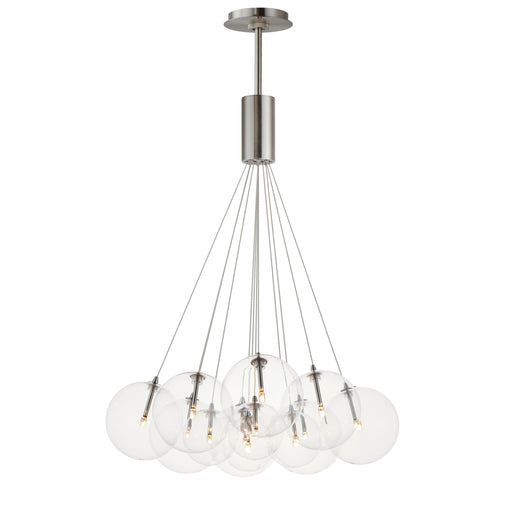 ET2 E25089-18SN Burst 12 Light LED Pendant Clear | Satin Nickel