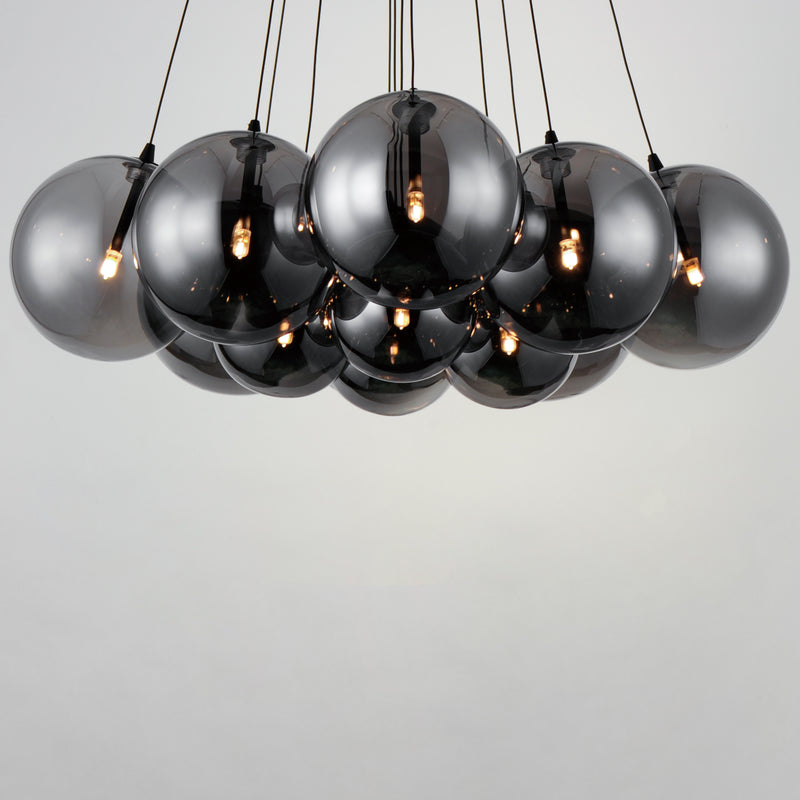 ET2 E25089-142BK Burst 12 Light LED Pendant Smoke | Black