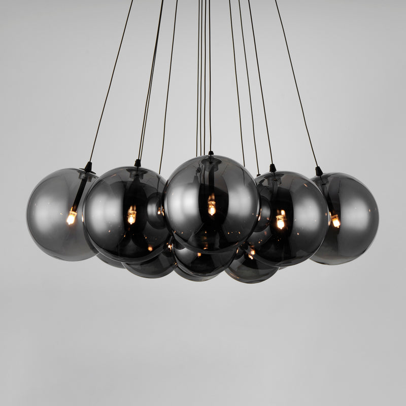 ET2 E25089-142BK Burst 12 Light LED Pendant Smoke | Black