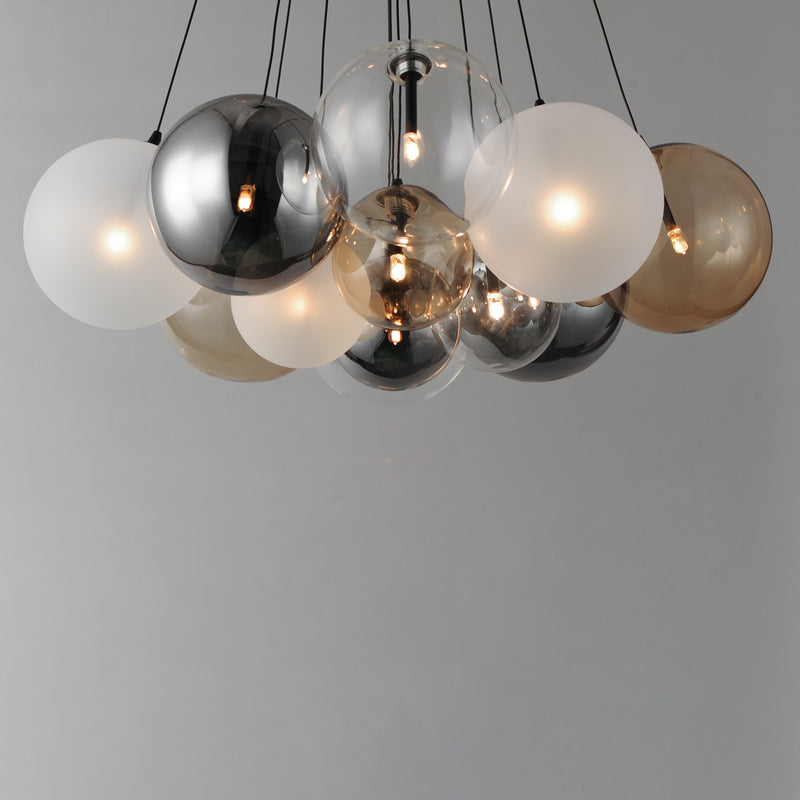 ET2 E25089-148BK Burst 12 Light LED Pendant Mixed | Black