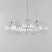 ET2 E25089-18SN Burst 12 Light LED Pendant Clear | Satin Nickel