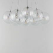 ET2 E25089-18SN Burst 12 Light LED Pendant Clear | Satin Nickel