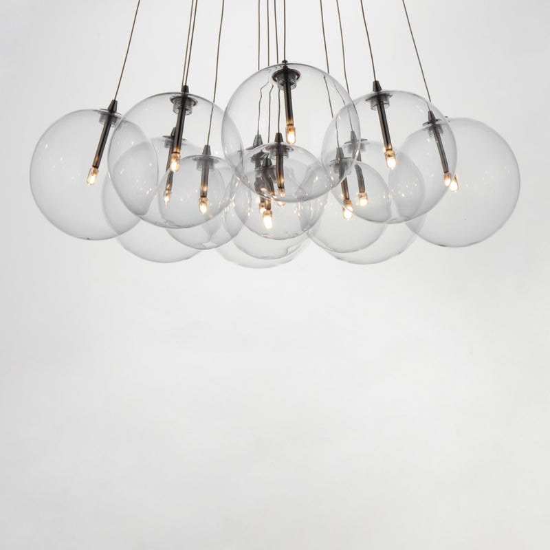 ET2 E25089-18SN Burst 12 Light LED Pendant Clear | Satin Nickel