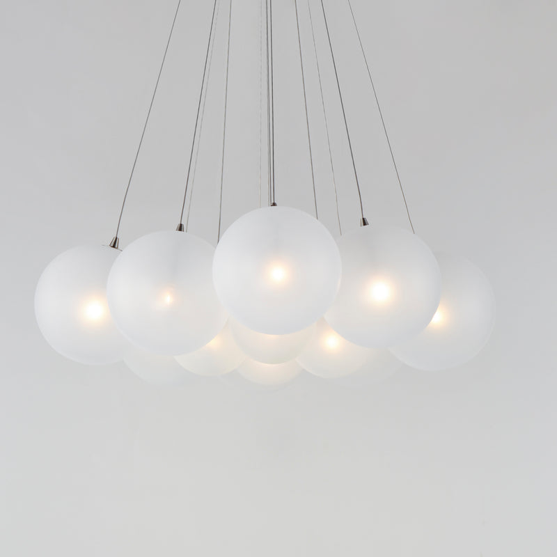 ET2 E25089-54SN Burst 12 Light LED Pendant Frost | Satin Nickel