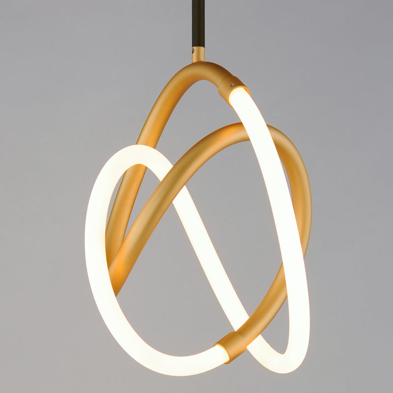 ET2 E25092-01BKGLD Mobius 12" LED Mini Pendant | Black / Gold