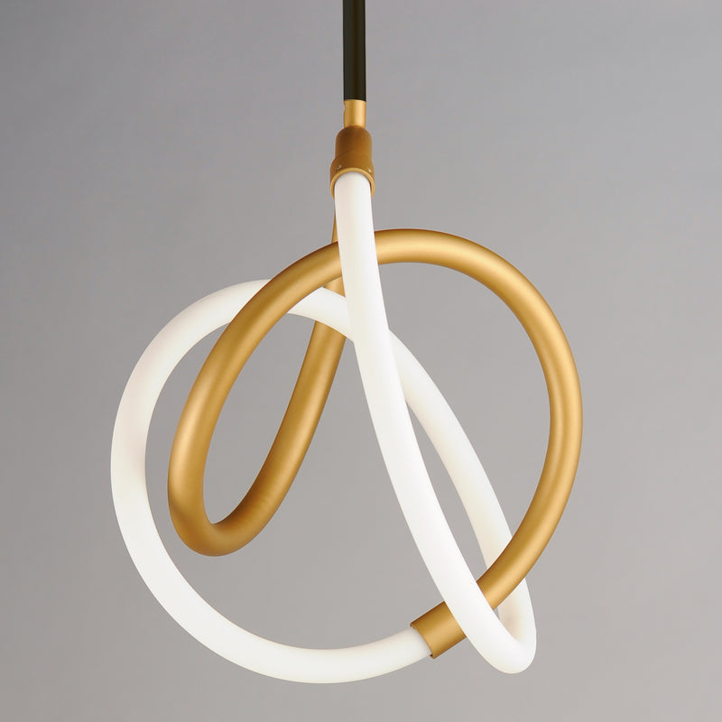 ET2 E25092-01BKGLD Mobius 12" LED Mini Pendant | Black / Gold