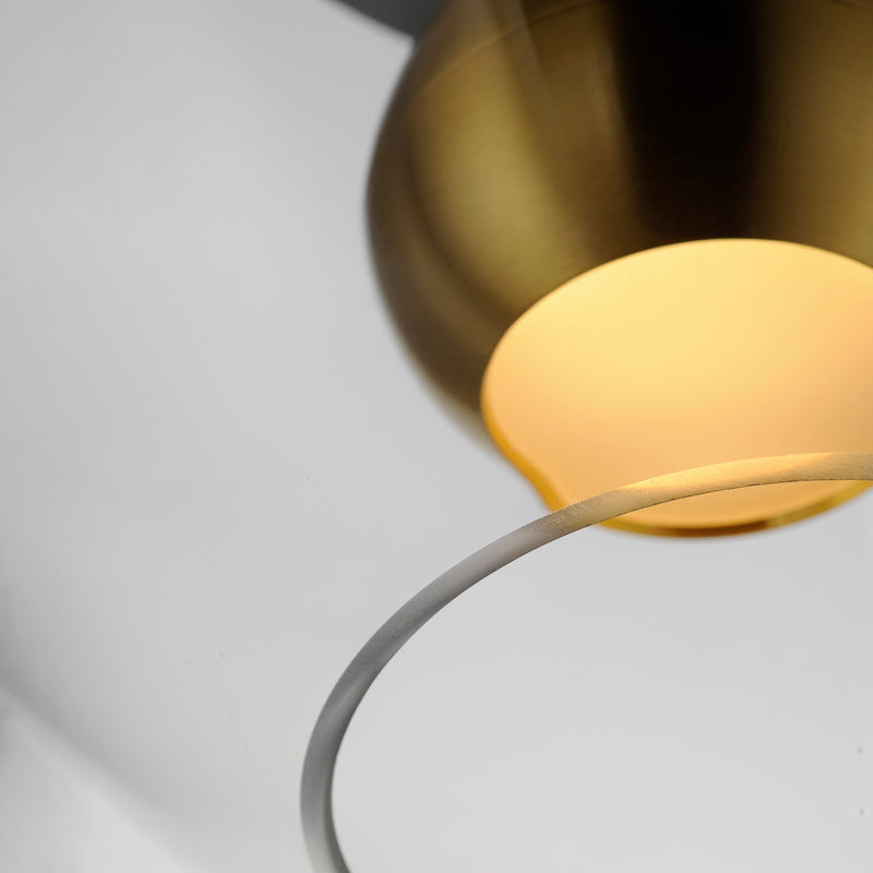 ET2 E25150-BKNAB Nucleus LED Flush Mount | Black / Natural Aged Brass
