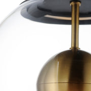 ET2 E25150-BKNAB Nucleus LED Flush Mount | Black / Natural Aged Brass