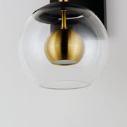 ET2 E25151-BKNAB Nucleus LED Wall Sconce | Black / Natural Aged Brass