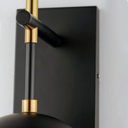 ET2 E25151-BKNAB Nucleus LED Wall Sconce | Black / Natural Aged Brass