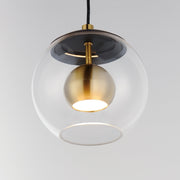 ET2 E25152-BKNAB Nucleus 7" LED Pendant | Black / Natural Aged Brass