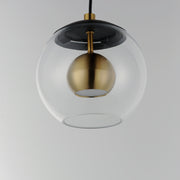 ET2 E25152-BKNAB Nucleus 7" LED Pendant | Black / Natural Aged Brass