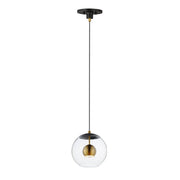 ET2 E25153-BKNAB Nucleus 9" LED Pendant | Black / Natural Aged Brass