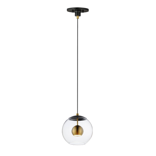 ET2 E25153-BKNAB Nucleus 9" LED Pendant | Black / Natural Aged Brass