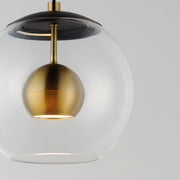 ET2 E25153-BKNAB Nucleus 9" LED Pendant | Black / Natural Aged Brass