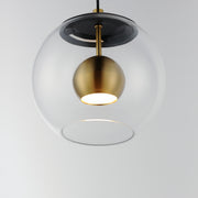 ET2 E25153-BKNAB Nucleus 9" LED Pendant | Black / Natural Aged Brass