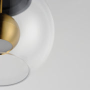 ET2 E25153-BKNAB Nucleus 9" LED Pendant | Black / Natural Aged Brass