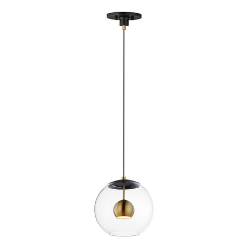ET2 E25154-BKNAB Nucleus 11" LED Pendant | Black / Natural Aged Brass