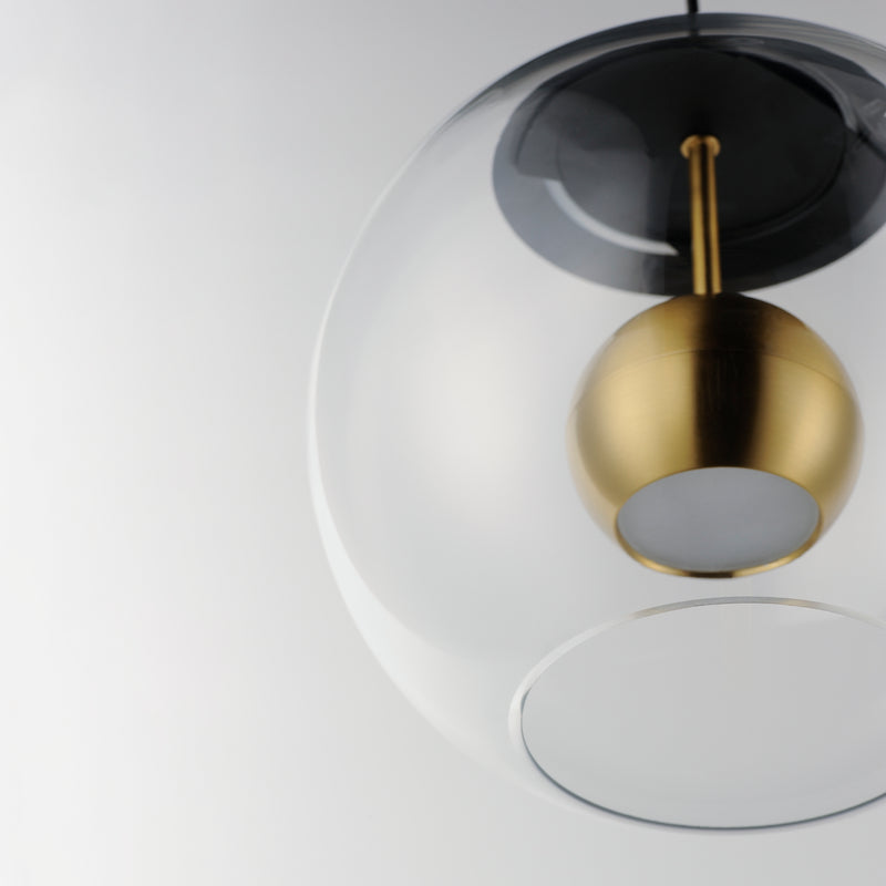 ET2 E25154-BKNAB Nucleus 11" LED Pendant | Black / Natural Aged Brass