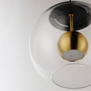 ET2 E25156-BKNAB Nucleus 3 Light LED Pendant | Black / Natural Aged Brass