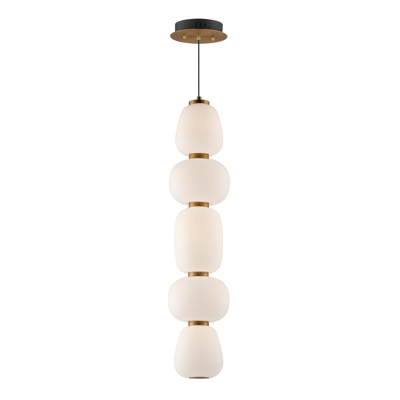 ET2 E25165-92BKGLD Soji Single LED Pendant | Black / Gold