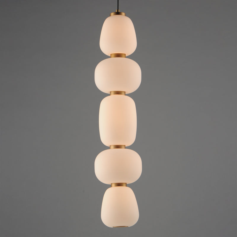 ET2 E25165-92BKGLD Soji Single LED Pendant | Black / Gold
