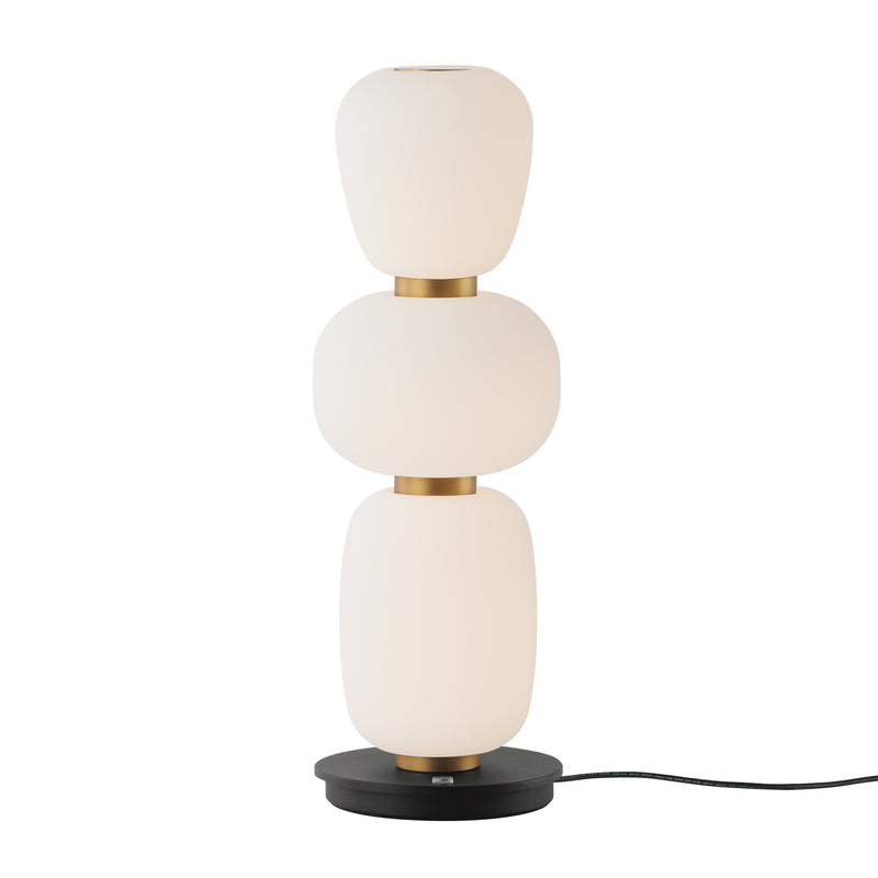 ET2 E25167-92BKGLD Soji Triple Stack Portable Lamp | Black / Gold