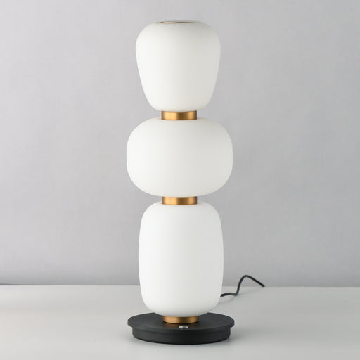 ET2 E25167-92BKGLD Soji Triple Stack Portable Lamp | Black / Gold