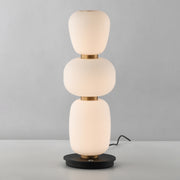 ET2 E25167-92BKGLD Soji Triple Stack Portable Lamp | Black / Gold