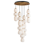 ET2 E25169-92BKGLD Soji 5 Light Chandelier | Black / Gold
