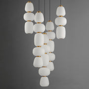ET2 E25169-92BKGLD Soji 5 Light Chandelier | Black / Gold