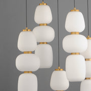 ET2 E25169-92BKGLD Soji 5 Light Chandelier | Black / Gold