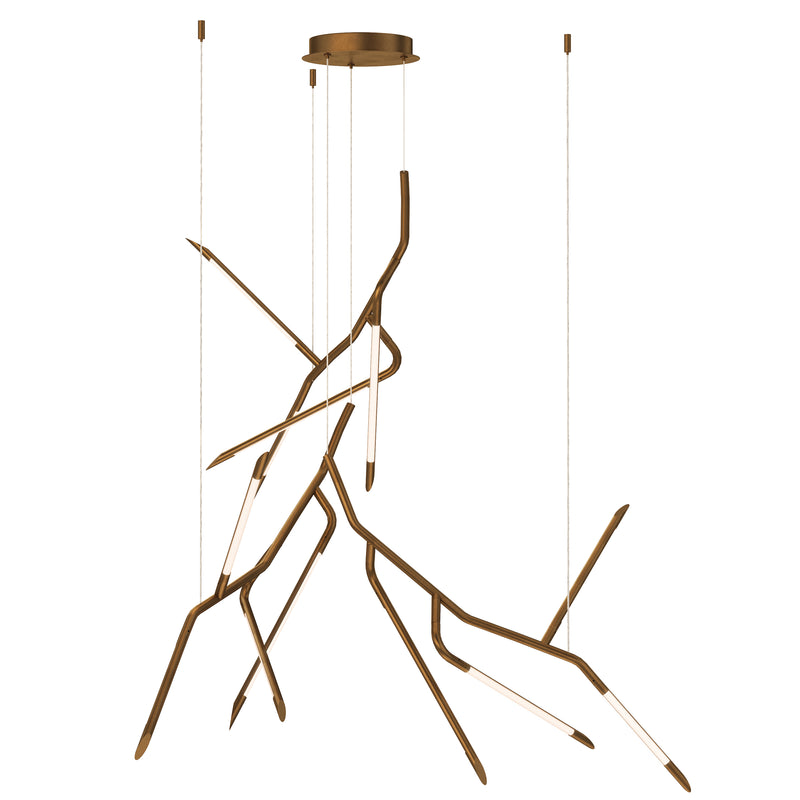 ET2 E25415-WBR Scion 53" 3 Light LED Pendant | Weathered Brass