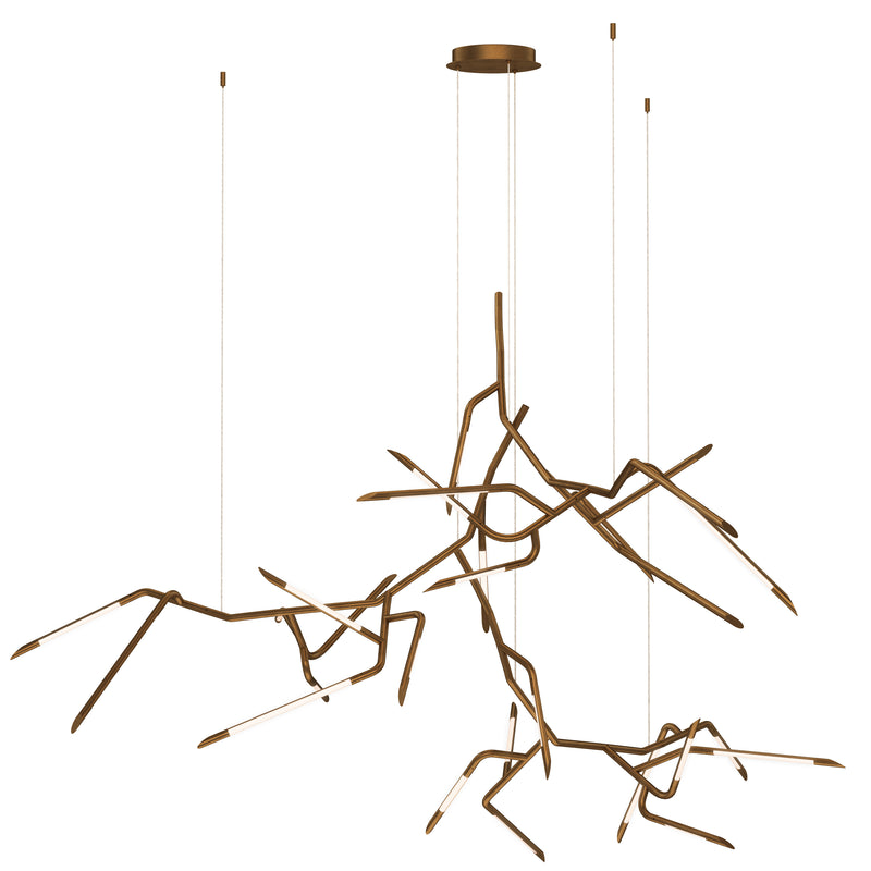 ET2 E25418-WBR Scion 80" 3 Light LED Pendant | Weathered Brass